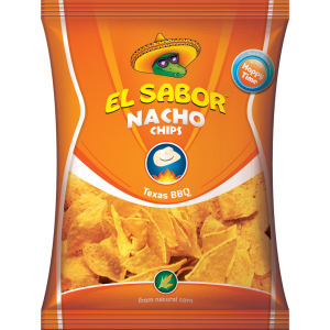EL SABOR nacho chips с вкус на барбекю 225 гр.